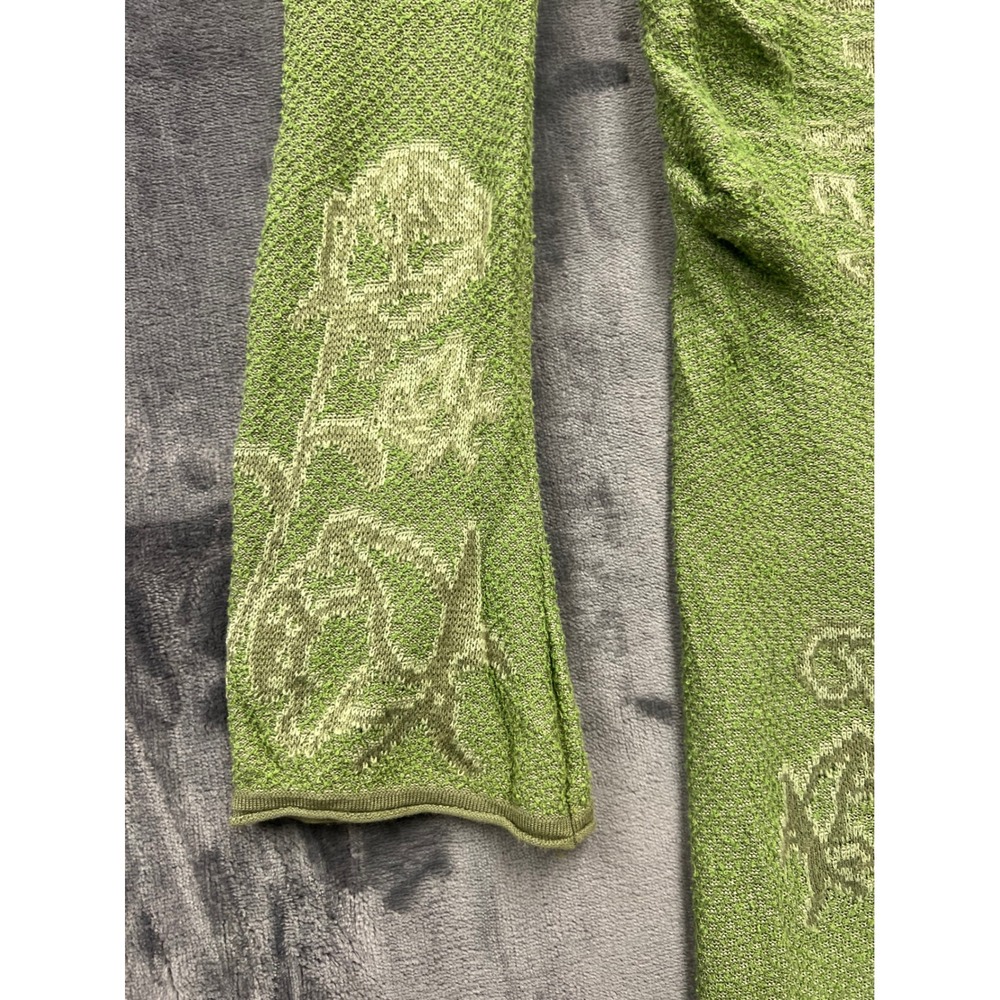 House of Sunny Law of Attraction Green Floral Jacquard Knit Midi Dress US 8 - Picture 2 of 14